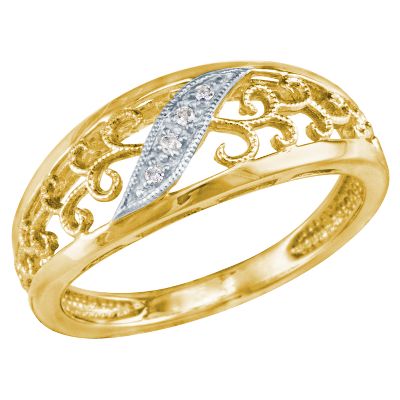 .02ct TW Diamond Filigree Ring