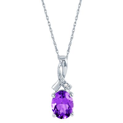 Oval Amethyst Pendant