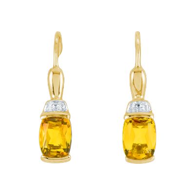 Cushion Cut Citrine Earrings