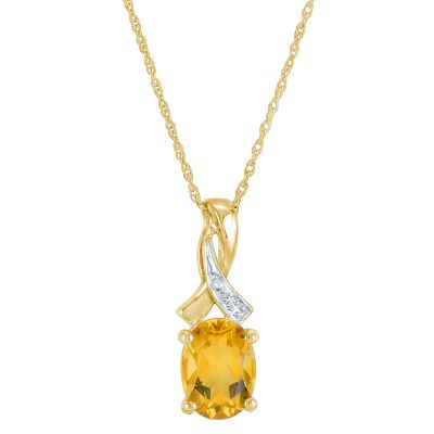 Oval Citrine Pendant