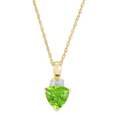 Trillion Cut Peridot Pendant