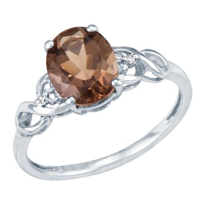 Oval Smoky Quartz Ring