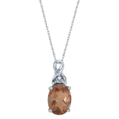 Oval Smoky Quartz Pendant