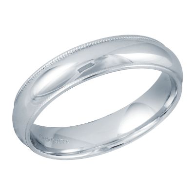 Comfort Fit Milgrain Wedding Ring, 5mm, Size 11