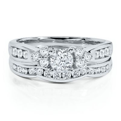 1ct TW Diamond Engagement Ring Set, IGI Graded