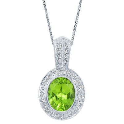 Oval Peridot Pendant