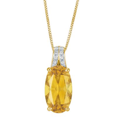 Oval Citrine Pendant