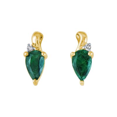 Pear-Shaped Emerald Earrings