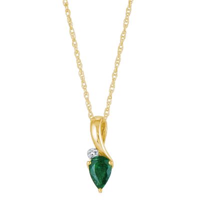 Pear-Shaped Emerald Pendant