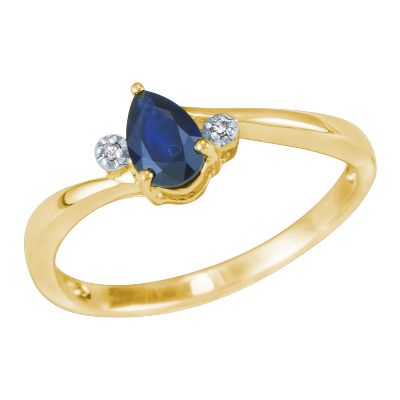 Pear-Shaped Sapphire Ring