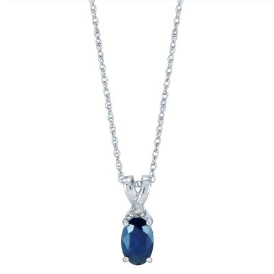 Oval Sapphire Pendant