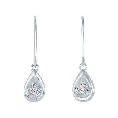 1/10ct TW Round Diamond Earrings