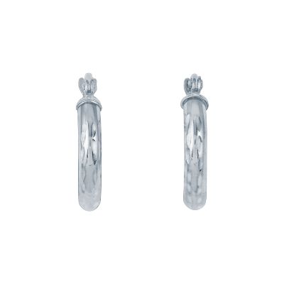 Diamond Cut Hoop Earrings