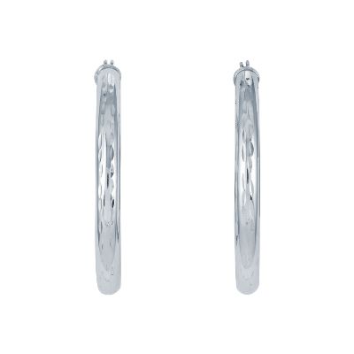 Diamond Cut Hoop Earrings