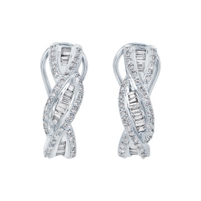 1ct TW Diamond Hoop Earrings