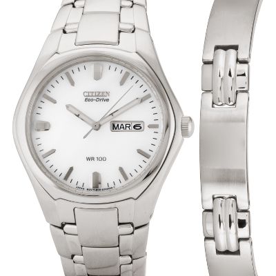 Citizen® Eco-Drive™ Stainless Steel Men's Watch Boxed Set
