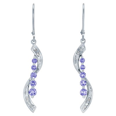 Graduated Round Tanzanite Earrings