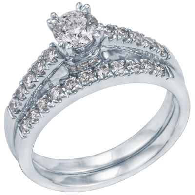 1ct TW Diamond Engagement Ring Set, IGI Graded