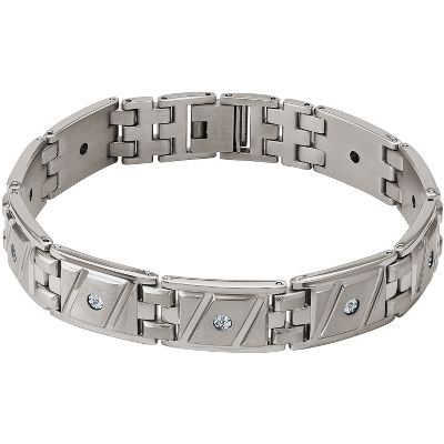 Men's Diamond Bracelet, .05ct TW