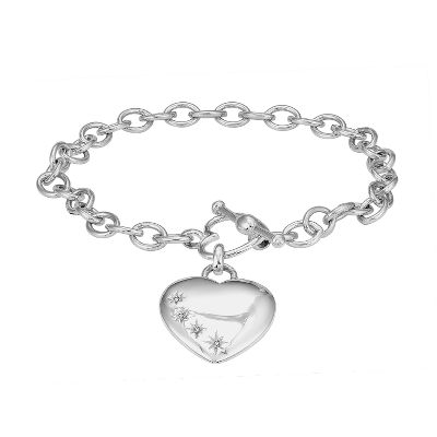 .029ct TW Graduated Round Diamond Bracelet