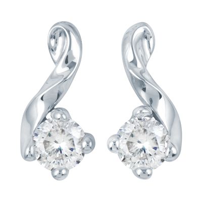1ct TW* Round Moissanite Earrings