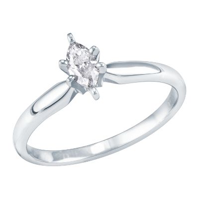 1/4ct Marquise Diamond Engagement Ring