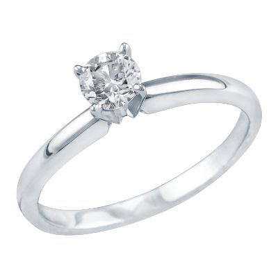 3/8ct Round Diamond Engagement Ring, IGI Graded