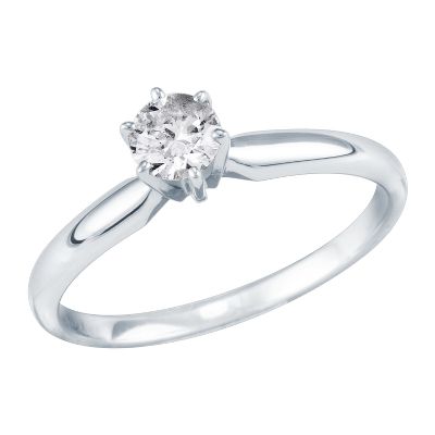1/3ct Round Diamond Engagement Ring 