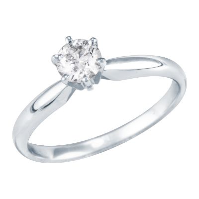 3/8ct Round Diamond Engagement Ring