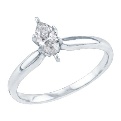 1/3ct Marquise Diamond Engagement Ring, IGI Graded
