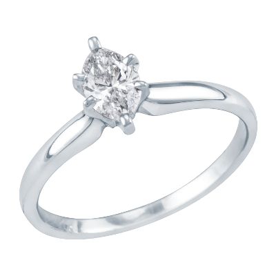 1/2ct Marquise Diamond Engagement Ring, IGI Graded