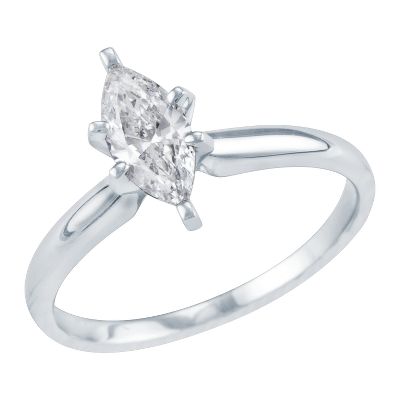 5/8ct Marquise Diamond Engagement Ring, IGI Graded