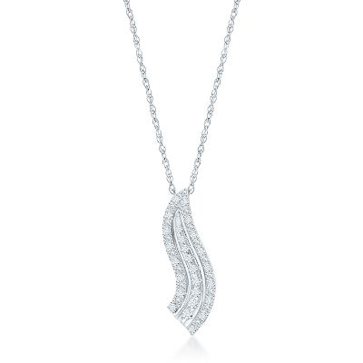 1/8ct TW Graduated Round Diamond Pendant