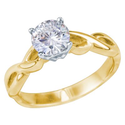 1ct* Round Moissanite Ring