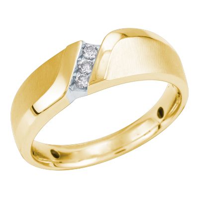 1/10ct TW Men's Three-Diamond Ring
