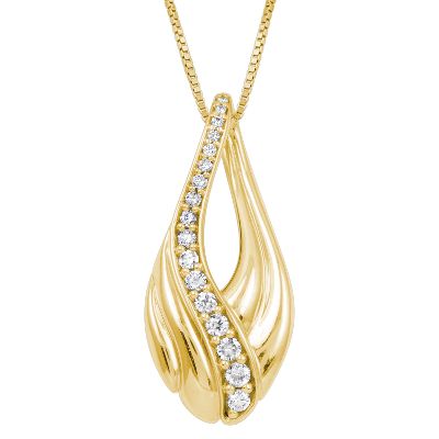 3/8ct TW Round Diamond Pendant