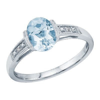 Oval Aquamarine Ring