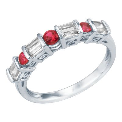 Lab-Created Ruby Ring