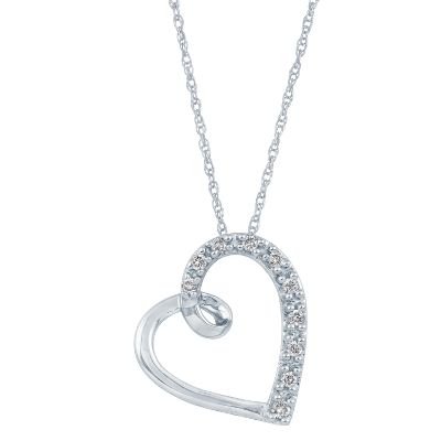 .08ct TW Heart-Shaped Diamond Pendant