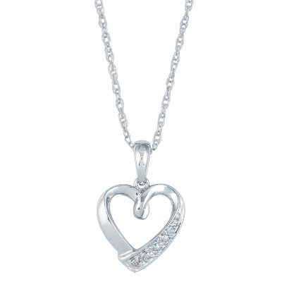 .005ct Heart-Shaped Diamond Pendant