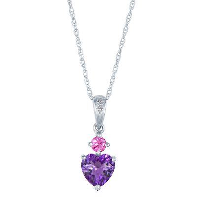 Heart-Shaped Amethyst Pendant