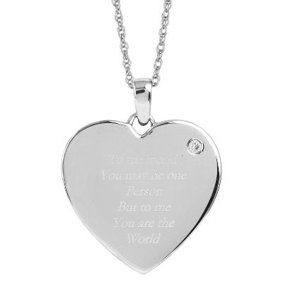 .02ct TW Heart-Shaped Diamond Pendant