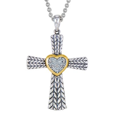 .02ct TW Cross Diamond Pendant