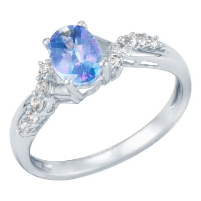 Oval Pacific Fire Topaz Ring