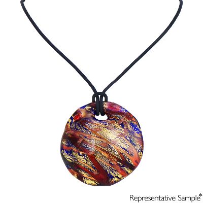 Disc Venetian Glass Pendant