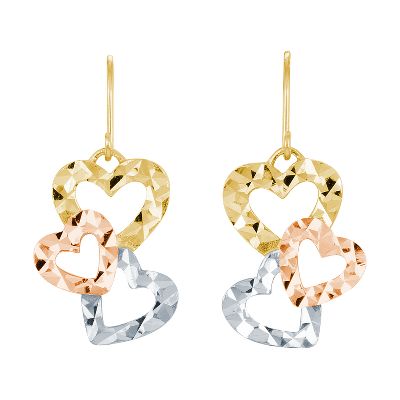 Heart-Shaped Dangle Earrings