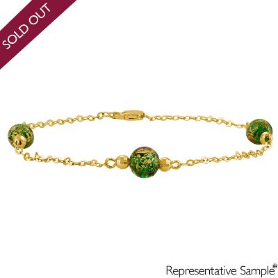 Venetian Glass Bead Bracelet