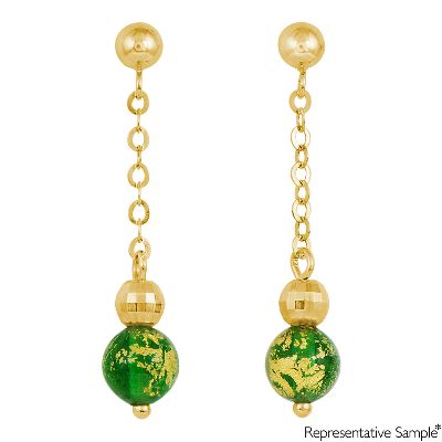 Venetian Glass Bead Earrings