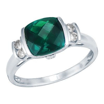 Lab-Created Emerald Ring