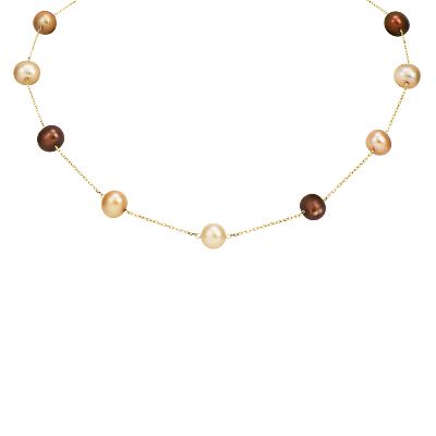 Multi-Colored Chocolate Freshwater Cultured Pearl Necklace
